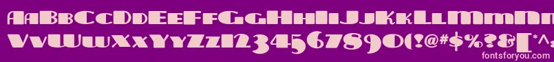 Tara ffy Font – Pink Fonts on Purple Background