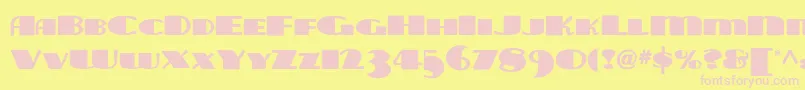 Tara ffy-fontti – vaaleanpunaiset fontit keltaisella taustalla