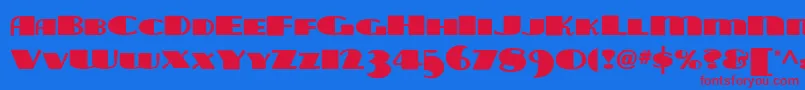fuente Tara ffy – Fuentes Rojas Sobre Fondo Azul