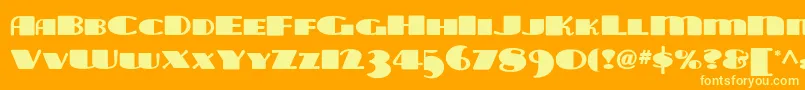 Tara ffy Font – Yellow Fonts on Orange Background
