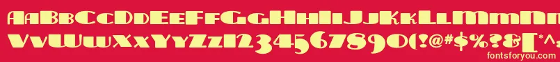 More about Tara ffy Font Tara ffy Font – Yellow Fonts on Red Background
