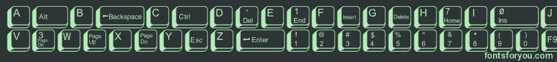 Шрифт Fikey2 – зелёные шрифты на чёрном фоне