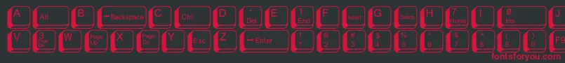 Шрифт Fikey2 – красные шрифты на чёрном фоне