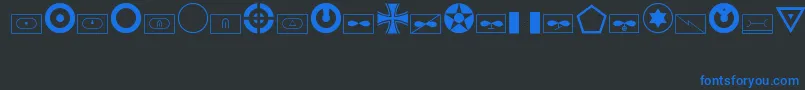 Militaryid Font – Blue Fonts on Black Background