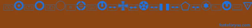 Militaryid Font – Blue Fonts on Brown Background