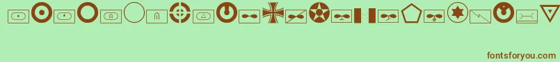Militaryid Font – Brown Fonts on Green Background