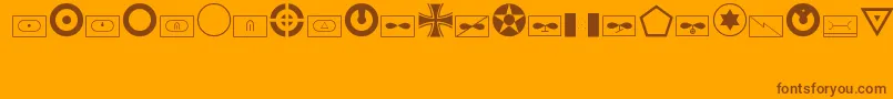 Militaryid Font – Brown Fonts on Orange Background