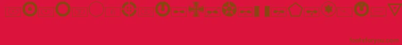 Militaryid Font – Brown Fonts on Red Background