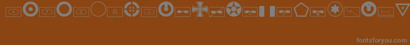 Militaryid Font – Gray Fonts on Brown Background