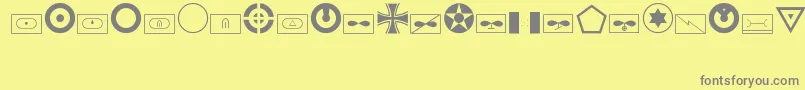 Militaryid Font – Gray Fonts on Yellow Background