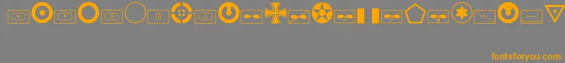 Militaryid Font – Orange Fonts on Gray Background