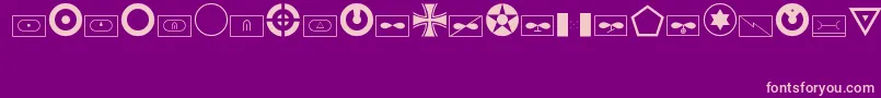 Militaryid Font – Pink Fonts on Purple Background