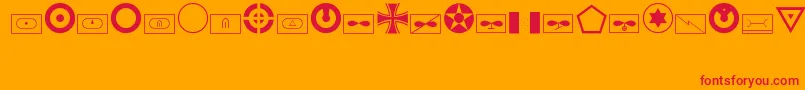 Militaryid Font – Red Fonts on Orange Background
