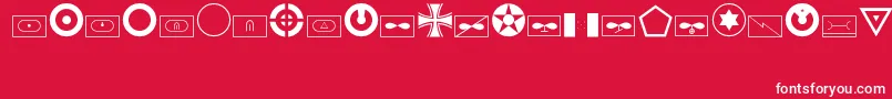 Militaryid Font – White Fonts on Red Background
