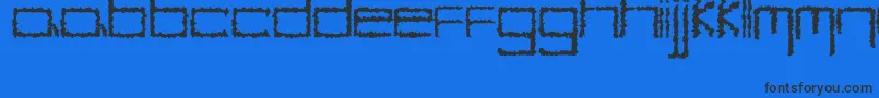 フォントYbHybrid – 黒い文字の青い背景