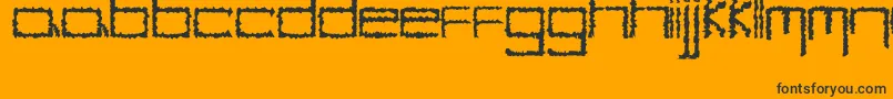 Шрифт YbHybrid – чёрные шрифты на оранжевом фоне