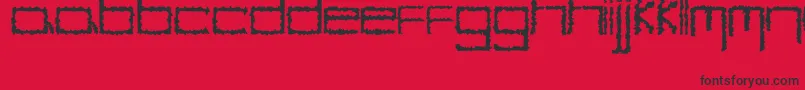 YbHybrid Font – Black Fonts on Red Background