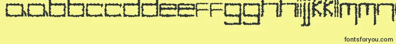 Шрифт YbHybrid – чёрные шрифты на жёлтом фоне