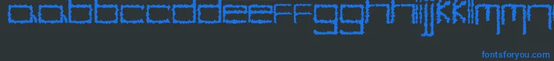 YbHybrid-fontti – siniset fontit mustalla taustalla