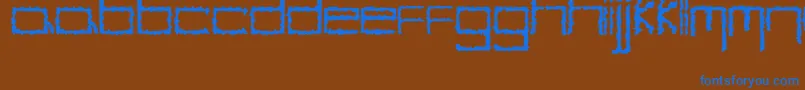 Шрифт YbHybrid – синие шрифты на коричневом фоне