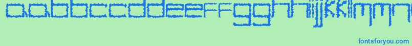 fuente YbHybrid – Fuentes Azules Sobre Fondo Verde