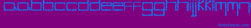 YbHybrid Font – Blue Fonts on Purple Background