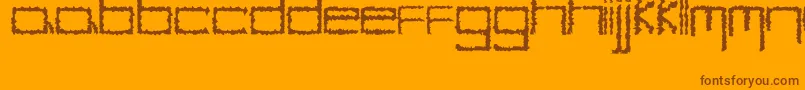 Шрифт YbHybrid – коричневые шрифты на оранжевом фоне