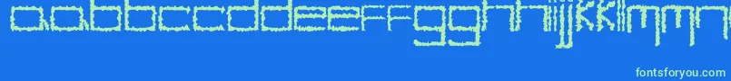 YbHybrid Font – Green Fonts on Blue Background