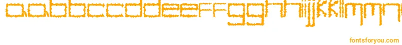 YbHybrid-Schriftart – Orangefarbene Schriften auf weißem Hintergrund