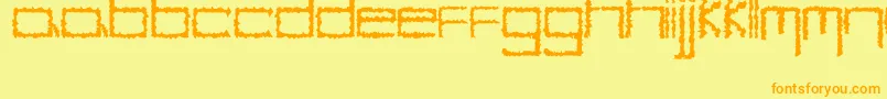 Шрифт YbHybrid – оранжевые шрифты на жёлтом фоне