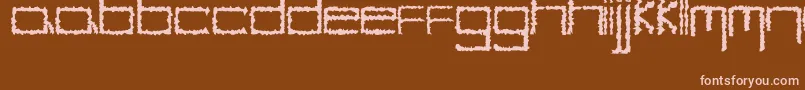 YbHybrid Font – Pink Fonts on Brown Background
