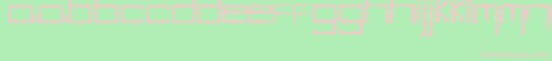 YbHybrid-fontti – vaaleanpunaiset fontit vihreällä taustalla