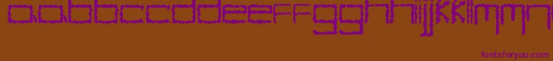 YbHybrid Font – Purple Fonts on Brown Background