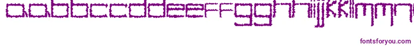 Czcionka YbHybrid – fioletowe czcionki na białym tle