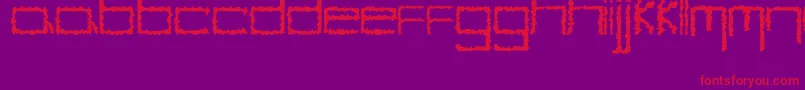 YbHybrid Font – Red Fonts on Purple Background