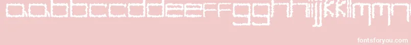 YbHybrid-Schriftart – Weiße Schriften auf rosa Hintergrund