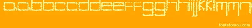 YbHybrid Font – Yellow Fonts on Orange Background