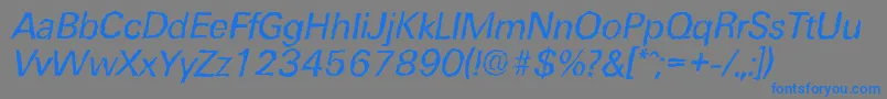 UltimaterandomItalic Font – Blue Fonts on Gray Background