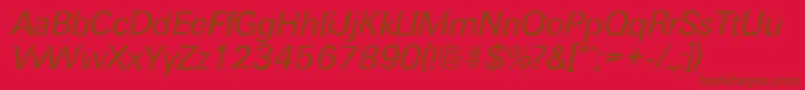 UltimaterandomItalic Font – Brown Fonts on Red Background