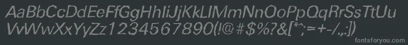 Шрифт UltimaterandomItalic – серые шрифты на чёрном фоне