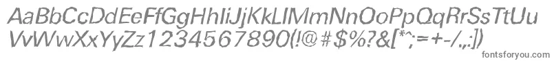 UltimaterandomItalic Font – Gray Fonts on White Background