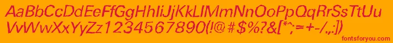 More about UltimaterandomItalic Font UltimaterandomItalic Font – Red Fonts on Orange Background