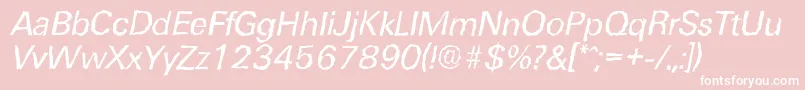 UltimaterandomItalic Font – White Fonts on Pink Background