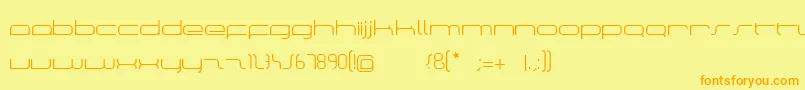 ManuLight Font – Orange Fonts on Yellow Background