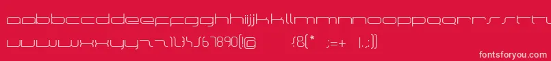 フォントManuLight – 赤い背景にピンクのフォント