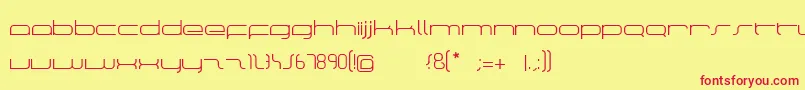ManuLight-Schriftart – Rote Schriften auf gelbem Hintergrund