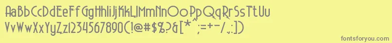 Electrorocket Font – Gray Fonts on Yellow Background
