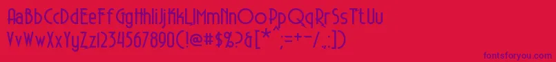 Шрифт Electrorocket – фиолетовые шрифты на красном фоне