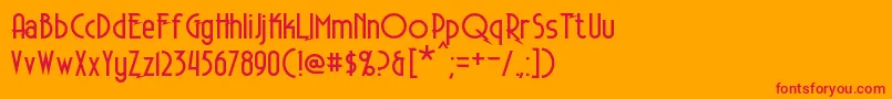 Шрифт Electrorocket – красные шрифты на оранжевом фоне