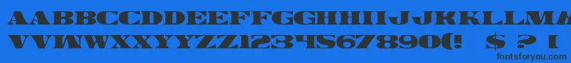 LegalTender Font – Black Fonts on Blue Background